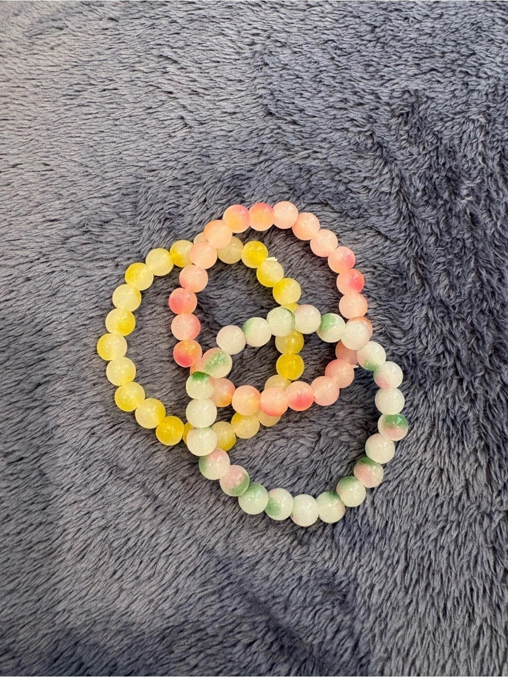 Beaded Stretch Bracelet Set Multicolor Like New